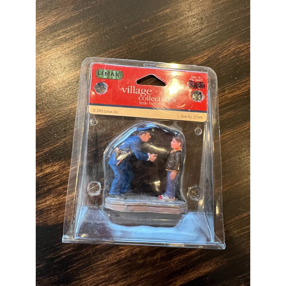 Lemax Little Hero Village Collectible Police Boy Figure 32738W Christmas Y2K nwt